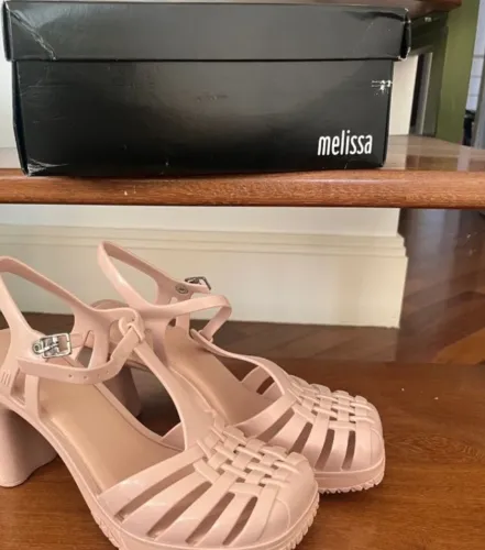 Sandália melissa vixen rosa salto