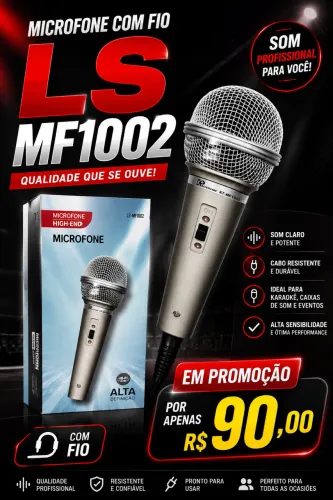 Microfone com fio LS mf1002