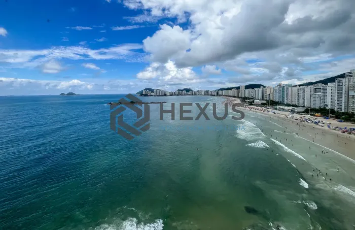 Apartamento frente mar com vista mar na Praia das Pitangueiras, Guaruja