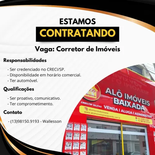 Vaga para corretor (a)