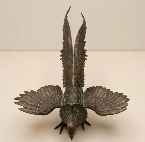 Escultura Faisão Bronze puro