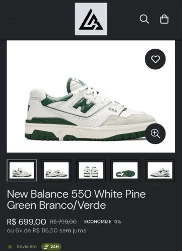 TÊNIS CASUAL NEW BALANCE 550