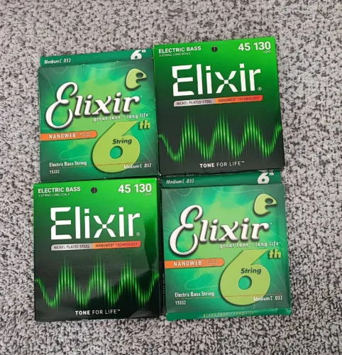 Jogo de Cordas Elixir - Baixo 6 cordas