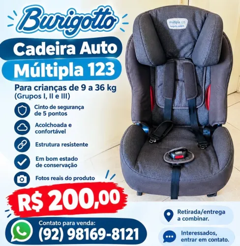 Burigotto cadeira auto múltipla 123 (9 a 36kg)