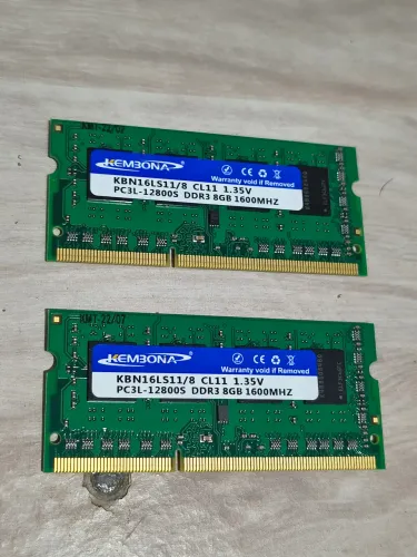 Par de Memória Ddr3 PC3L 8gb 1.35V cada