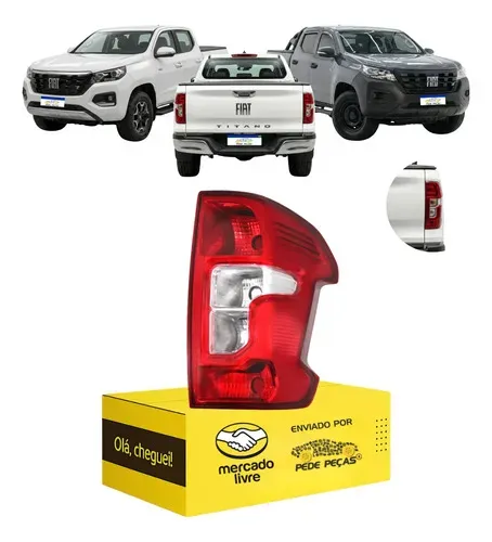 Lanterna Fiat Titano Volcano 2025 2026 Sem Led Ld Direito/passageiro Vermelho