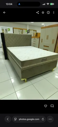 Cama box casal molas ensacadas _ Brinde 2 travesseiros