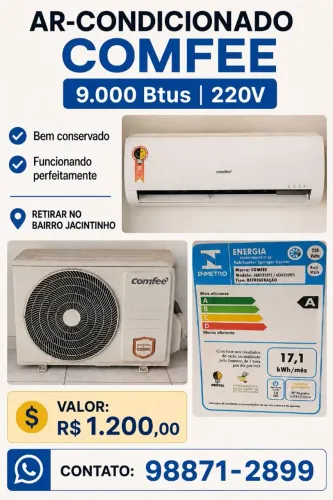 Ar Condicionado 9mil Btus (Seminovo)