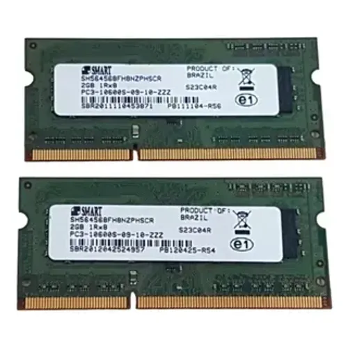 KIT COM 2 PENTES 2 GB DDR3 SMART NOTEBOOK