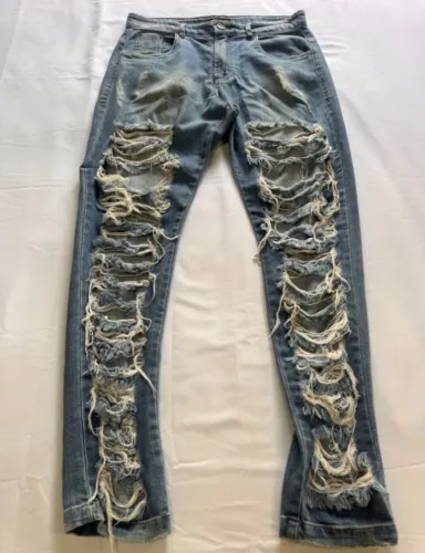 calça jeans destroyed masculina dabliu costa 42