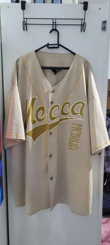 camisa beisebol mecca medina bege gg