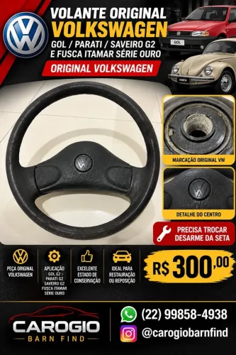 Volante Gol/Saveiro/Parati G2 Fusca Itamar Serie Ouro Original Vw