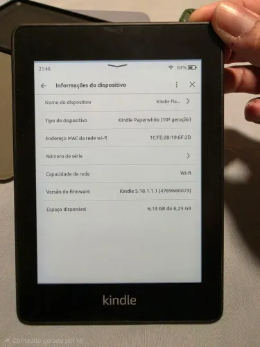 Kindle paperwhite 10a geração + capa WB