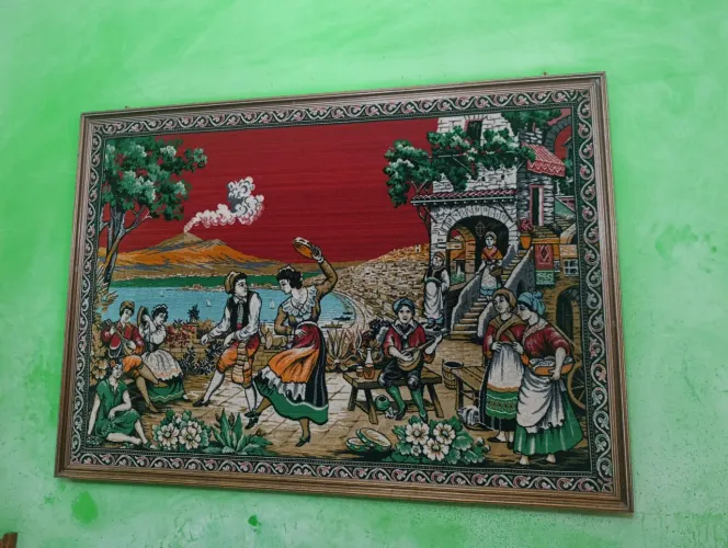 Quadro tapeçaria cena musical espanhola | 170x120