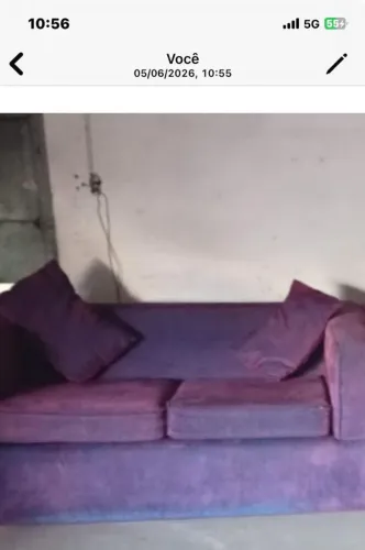 Retirada jardim Miriam oferta gente 2 sofá roxo amanhã só tem sofá roxo leva 2 paga 250