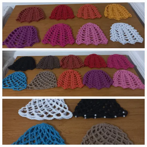 Headpiece ou touca de crochê 