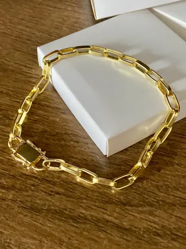 Pulseira meia cana 7mm fecho gaveta 