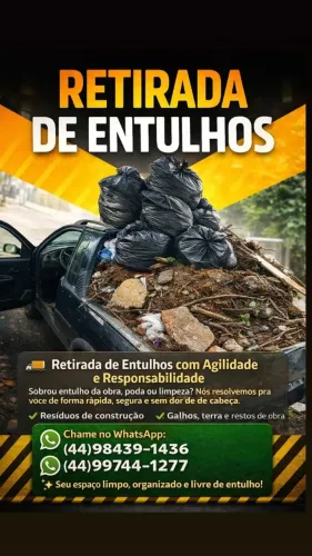 Retirada de entulhos