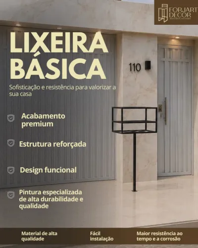 LIXEIRA BÁSICA FORJART DECOR 