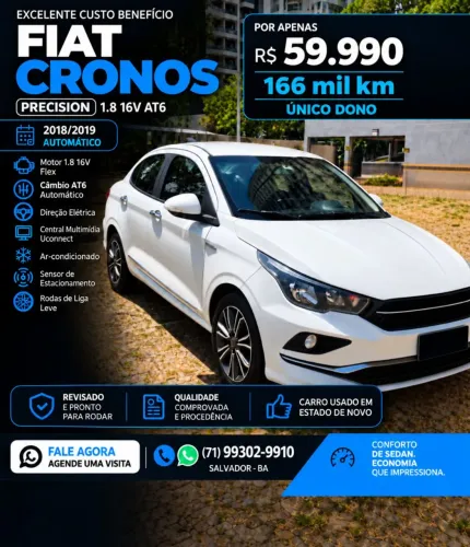 Fiat Cronos Precision 1.8 16V Flex Aut. 2019