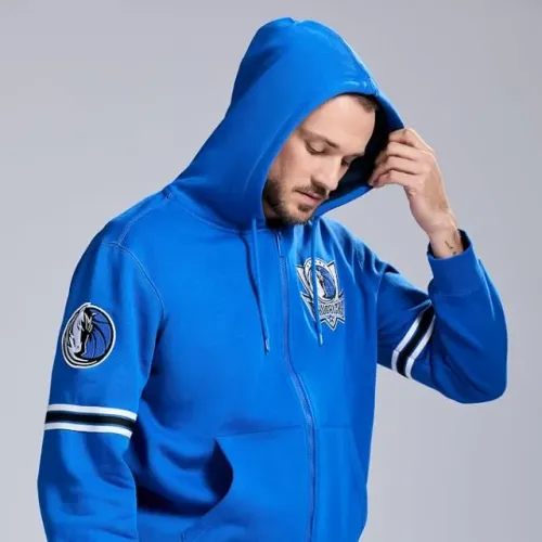 Suéter com capuz X Nba Licensed Men's Full-zip Up Long Sleeve Hooded Fleece Sweatshirt GAM