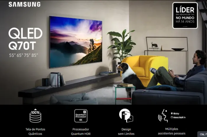 Samsung Smart TV 55" QLED 4K 55Q70T