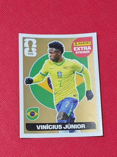 Figurinha Extra Vinícius Junior Dourado 