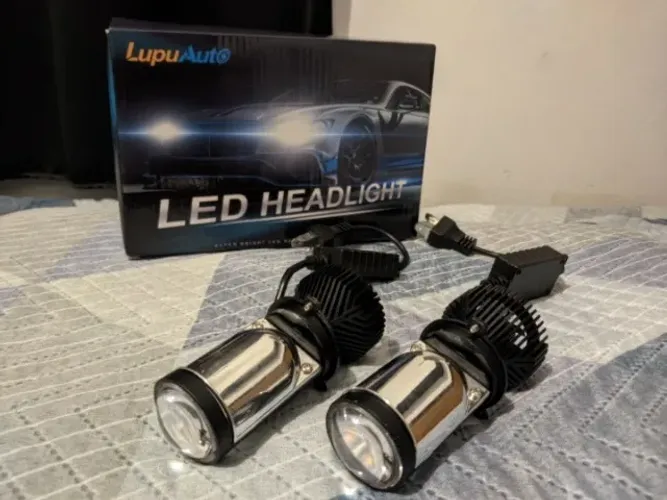 Lâmpadas LED Projetor H4 6000K Y6D LupuAuto + Pingo e Torpedo LED
