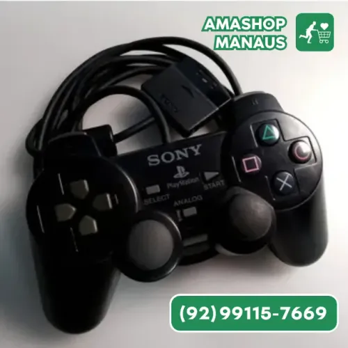 Controle Ps2 Com Fio Manete Joystick Playstation 2