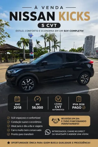 Nissan Kicks S 1.6 16V Flex 5P Aut. 2018