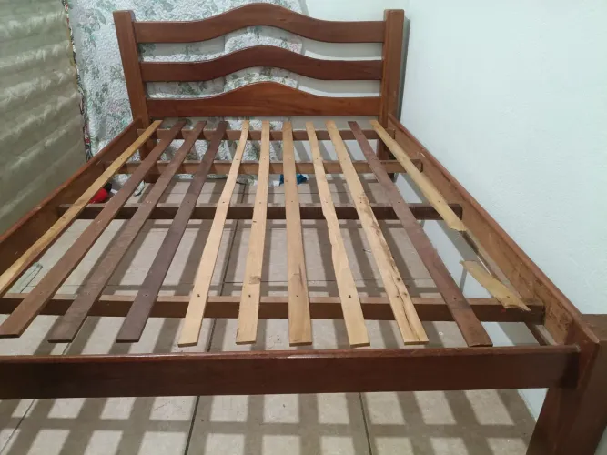 Cama Casal Angelim Madeira de Lei