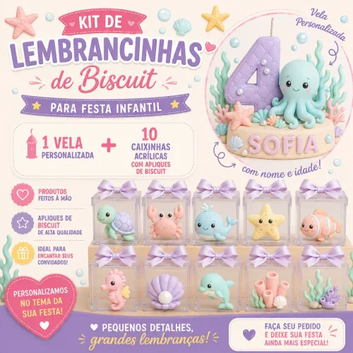 Kit de lembrancinhas personalizadas para festas.