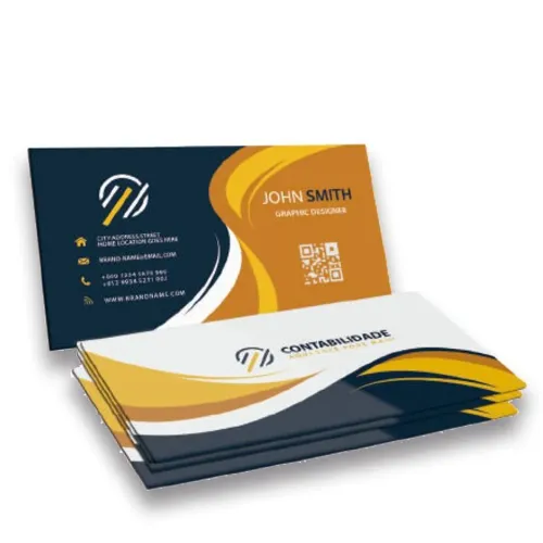 Cartão de visita couchê 300gr cartão de visita BOPP e PVC branco e transparente