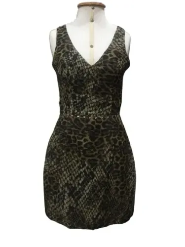 Vestido Oh Boy Tecido Seda Animal Print Onça P/36
