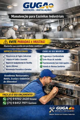 MANUTENÇÃO DE COZINHA INDUSTRIAL - ATENDIMENTO RÁPIDO!