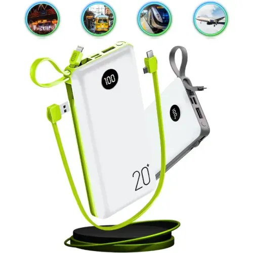 Carregador Portátil Power Bank 20000mAh Carregamento Rápido e Eficiente