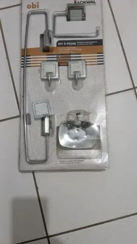 Kit acessório banheiro cromado
