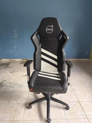 Cadeira Gamer Cities Lisboa Dazz Cor Preto/branco Material Do Estofamento Corino