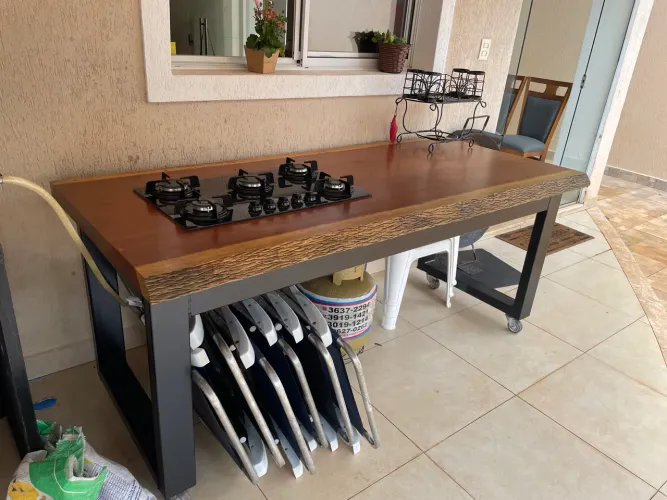 Mesa Rústica Gourmet