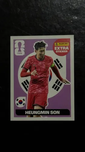 Figurinha Extra Sticker Heungmin Son Lilás Copa do Mundo 2026 Panini