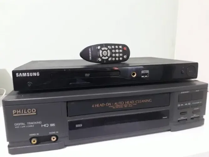 Videocassete Philco PVC-8400 e DVD Player Samsung P191K