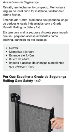 Grade de segurança Retrátil Semi Nova