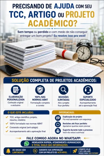 ? PRECISANDO DE AJUDA COM SEU TCC, ARTIGO OU PROJETO ACADÊMICO?