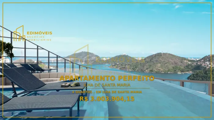 Apartamento Exclusivo com Lazer Completo na Ilha de Santa Maria, Vitória