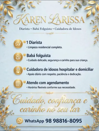 Trabalho que eu ofereço com total responsabilidade