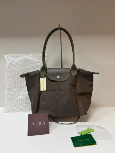 bolsa longchamp marrom original