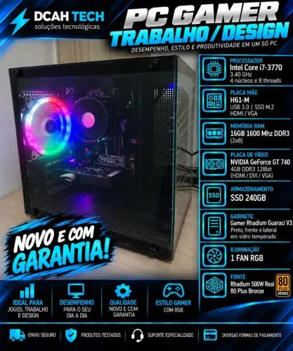 PC GAMER/Trabalho/Design - i7 + 16GB + GT 740 4GB + SSD 240gb