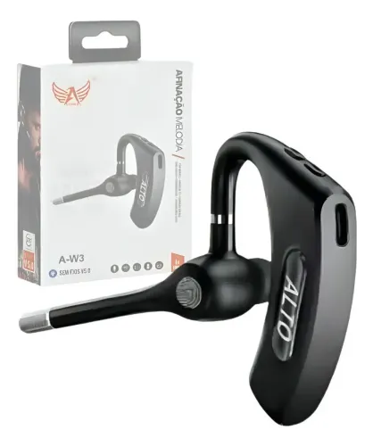 Fone De Ouvido Bluetooth Bidirecional Com Microfone Altomex Preto<br>