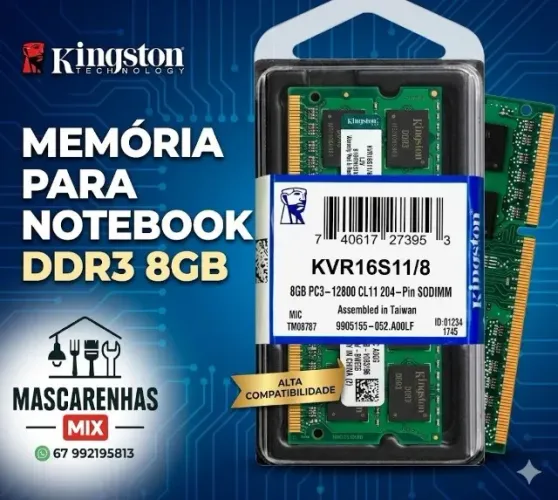 Memoria para Notebook DDR3 8gb Nova Cod: 0131
