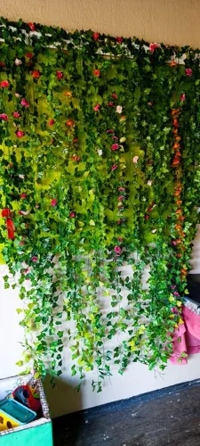 Cortina de flor decorativa